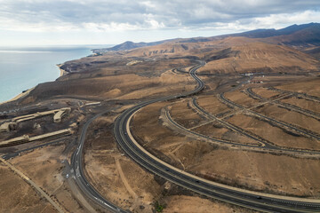 Aerial view of Fuerteventura coast