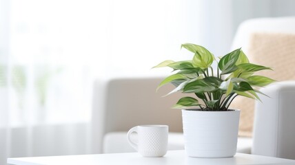 plant in a room. Generative AI