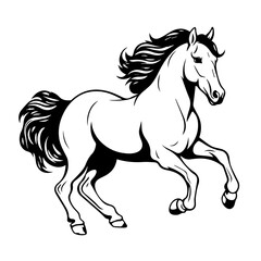 Obraz na płótnie Canvas Dynamic Running Horse Vector Illustration