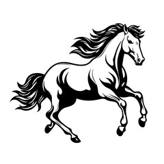 Dynamic Running Horse Vector Illustration
