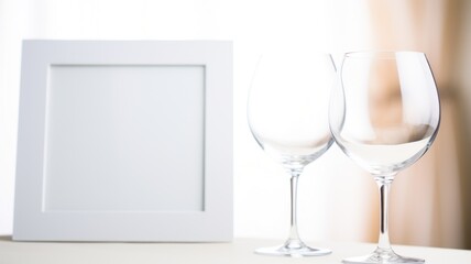 empty wine glass. Generative AI