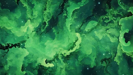Foto op Canvas Green Abstract Background. Space Galaxy © ArtSpree