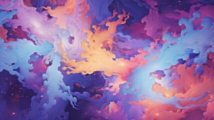 Abstract colorful galaxy background. Ai Generated