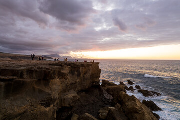 Aerial view of Fuerteventura coast in La Pared
