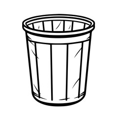 Urban Trash Can Vector Illustration