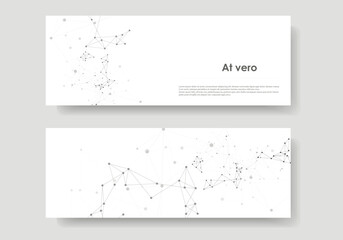Abstract network design. Vector geometric connect molecule background