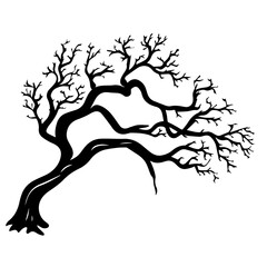 Elegant Tree Branch with Leaves Vector