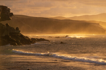 Sunset view of Fuerteventura coast in La Pared