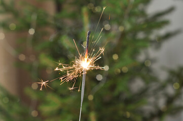 hand holding a sparkler