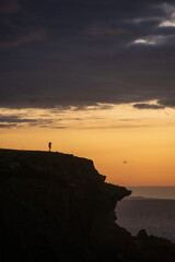 Sunset view of Fuerteventura coast in La Pared