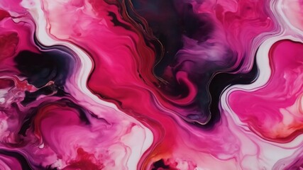 Natural luxury abstract fluid art painting in alcohol ink technique. Tender and dreamy wallpaper. Mixture of colors creating transparent waves and black swirls.Ai generative