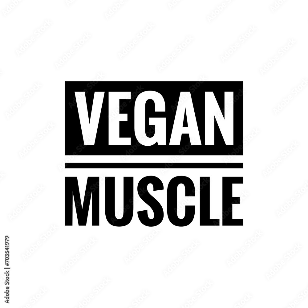 Canvas Prints ''Vegan muscle'' Quote Illustration Design