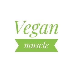 ''Vegan muscle'' Quote Illustration Design