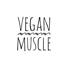 ''Vegan muscle'' Quote Illustration Design