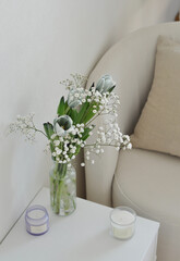 bouquet of flowers on the table