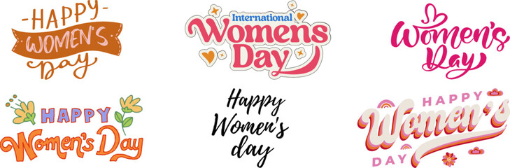 happy women's day collection illustration