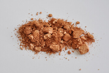powder on a white background