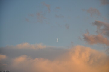 clouds and the moon in the sky