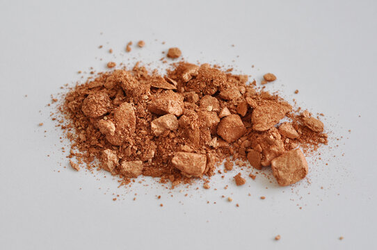 powder on a white background