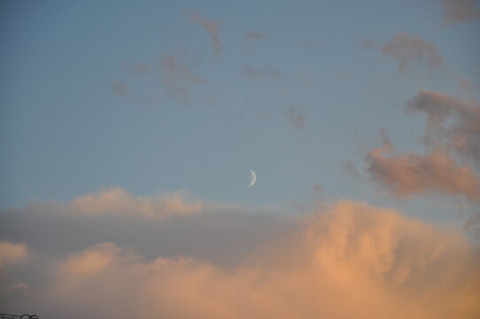clouds and the moon in the sky
