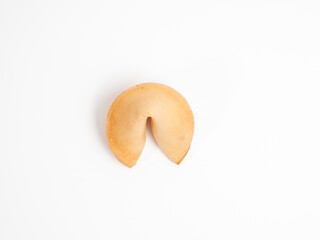 Fortune cookies on a white background. Fortune cookies close up.
