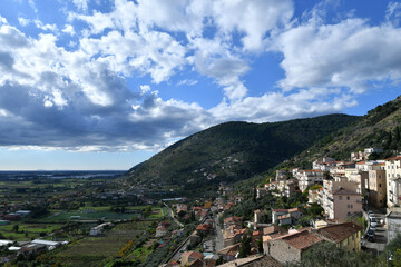 Fototapeta na wymiar The village of Monte San Biagio, Italy.