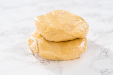Panda shaped shortbread cookies with chocolate icing