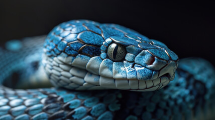 Fototapeta premium Sleek Blue Dalmatian Snake