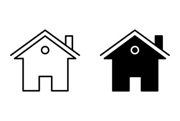 Shelter outline icon collection or set. Shelter Thin vector line art