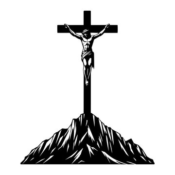 recommend clip art: Jesus Christ Crucifixion Silhouette. Vector illustration