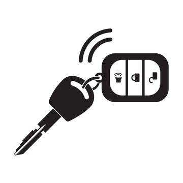 remote control car alarm icon vector illustration design