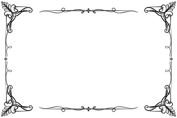 Abstract rectangle border or frame created with lines
