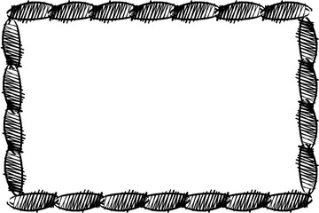 Abstract rectangle border or frame created with lines