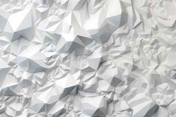 White triangular abstract background, Grunge surface, 3d Rendering