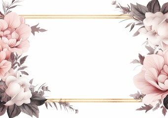 Fototapeta na wymiar elegant floral border for sophisticated wedding invitations