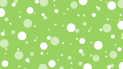 Green seamless pattern with white dots