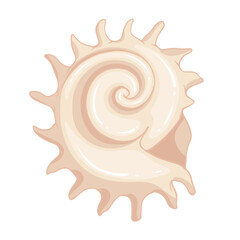 Fototapeta premium Colorful sea shell.Decorative element for summer decorations.vector graphic.
