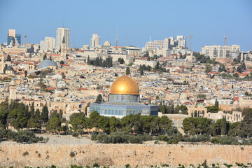 Temple Mount known as the the Noble Sanctuary of Jerusalem located in the Old City of Jerusalem...