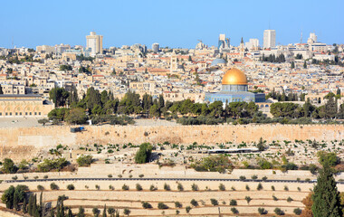 Temple Mount known as the the Noble Sanctuary of Jerusalem located in the Old City of Jerusalem...