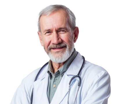 Transparent photo of a charming doctor