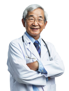 Transparent photo of a charming doctor