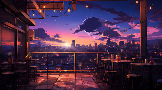 lofi park, anime style