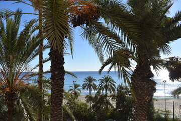 Fototapeta na wymiar vista del mar mediterraneo desde Alicante,España