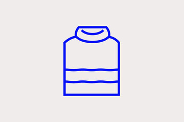 winter sweater illustration. Vector illustration in flat style design.	