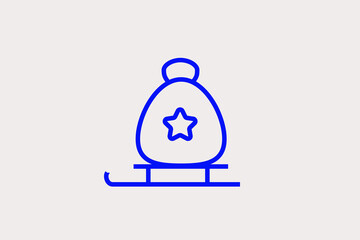 winter gift  illustration. Vector illustration in flat style design.	