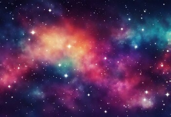 Abstract watercolor stains background Night galaxy sky in different colors - obrazy, fototapety, plakaty