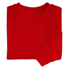 This Folded View Casual Longsleeve Kids T Shirt Mockup In True Red Color, will make your designs...