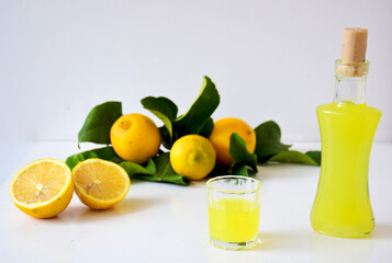Limoncello and lemons