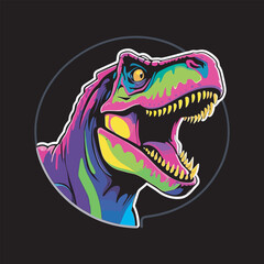 tyrannosaurus rex dinosaur vector illustration