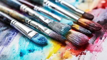 Obraz premium a group of paint brushes